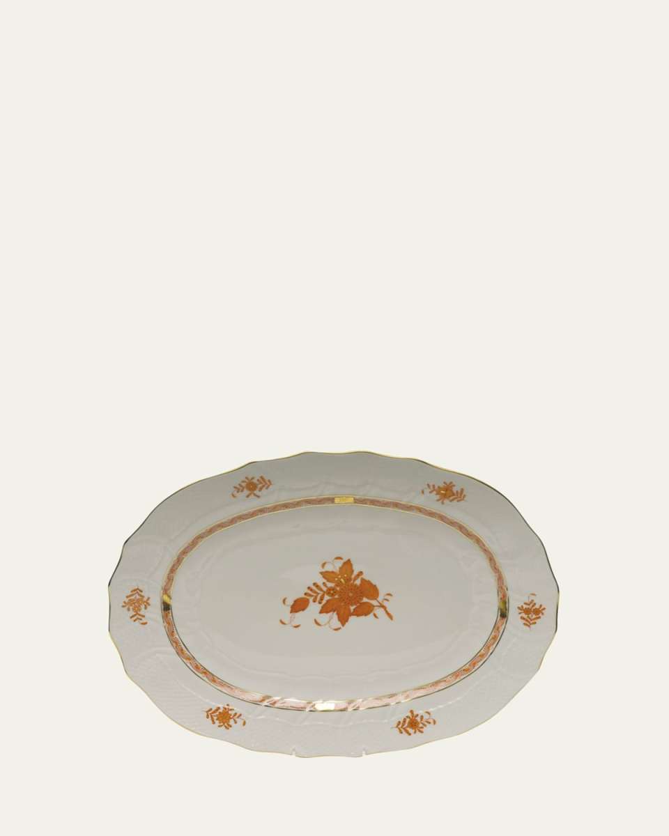 Chinese Bouquet Rust Platter